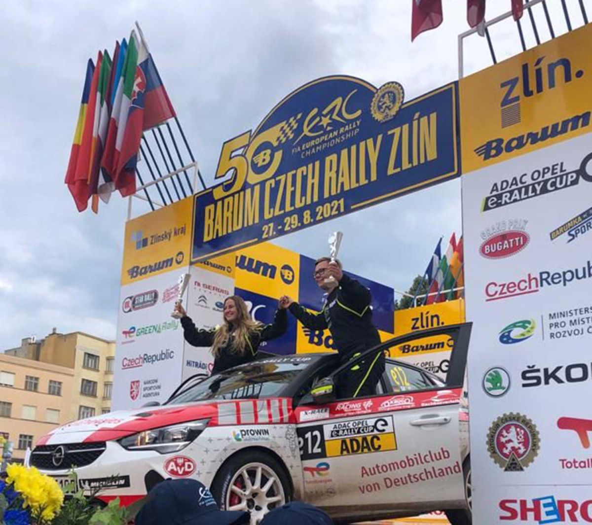 AvD Young Talent Team belegt Rang drei bei Premiere des Opel e-Rally Cup in der FIA Rallye-Europameisterschaft AvD Young Talent Team belegt Rang drei bei Premiere des Opel e-Rally Cup in der FIA Rallye-Europameisterschaft