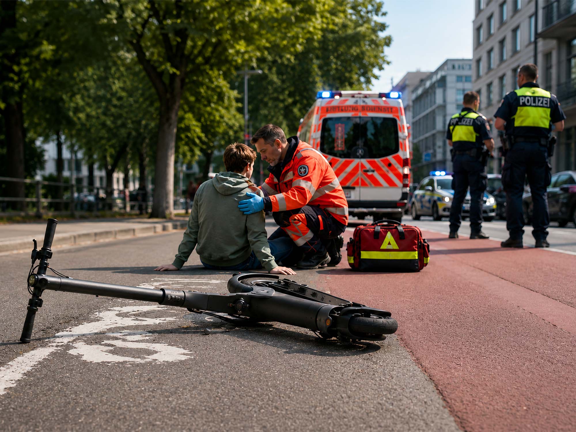 Wieder mehr Unfälle mit E-Scootern© KI generierter Inhalt