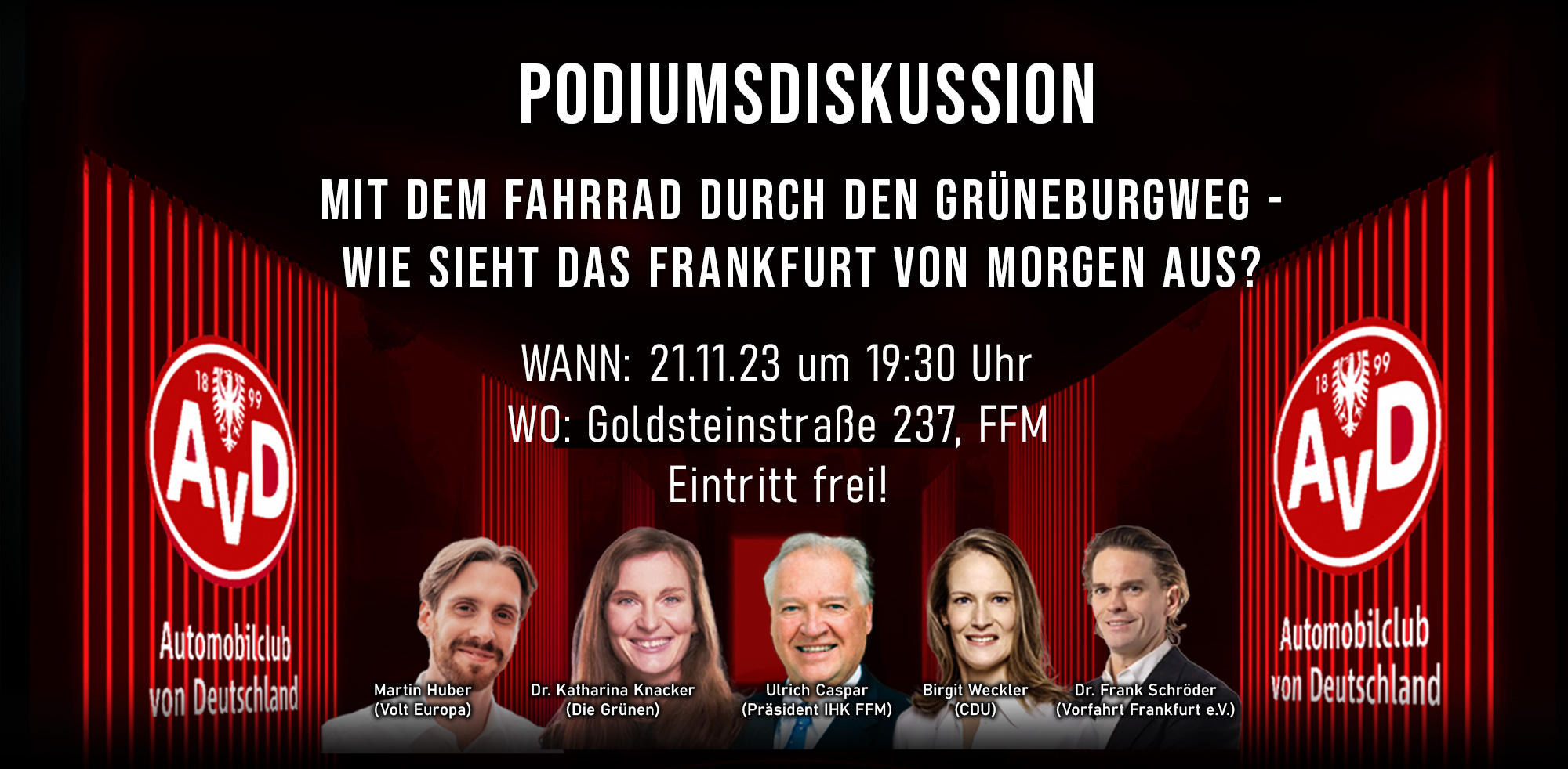 AvD Pressemeldung - AvD Podiumsdiskussion zur Frankfurter Verkehrspolitik