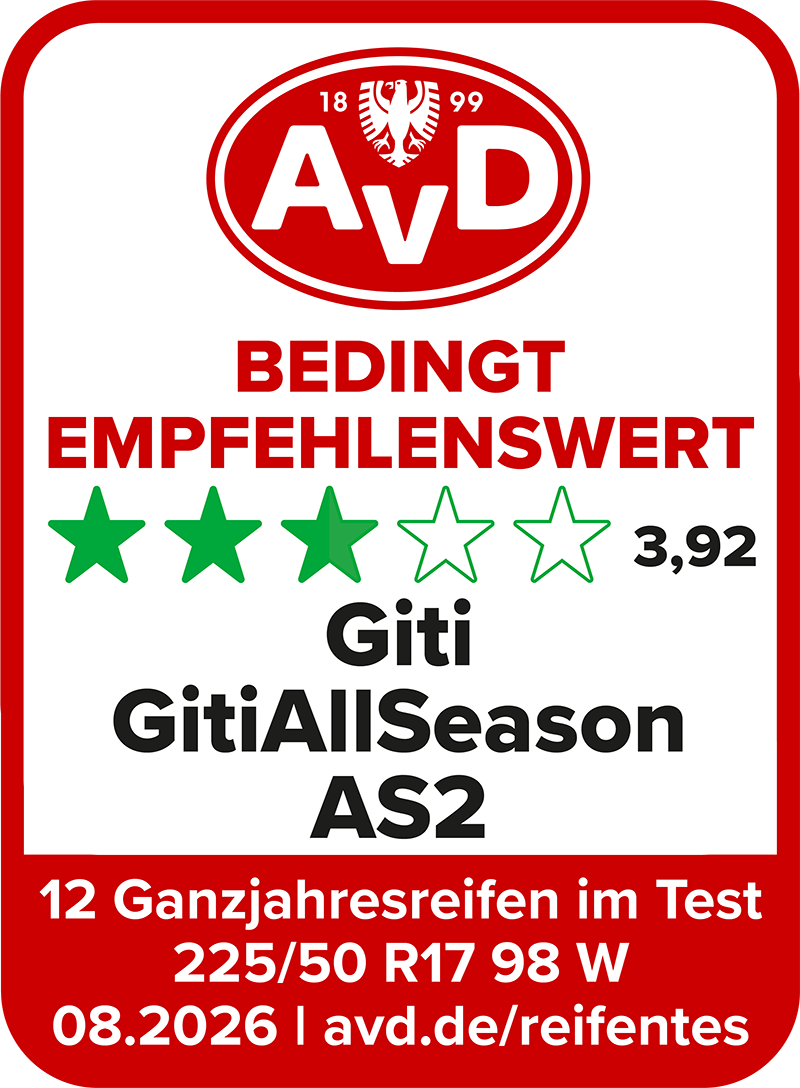 Ganzjahresreifentest Siegel 2026 - Giti GitiAllSeason AS 2© AvD