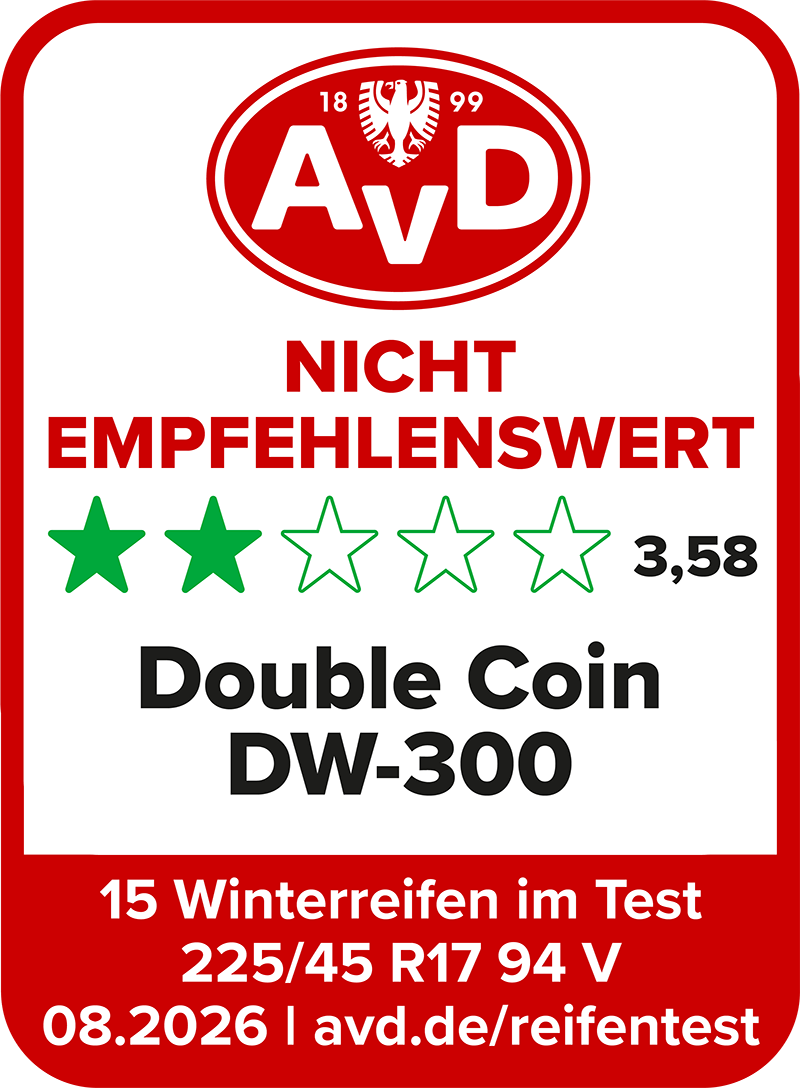 Winterreifentest Siegel 2026 - Double Coin DW-300© AvD