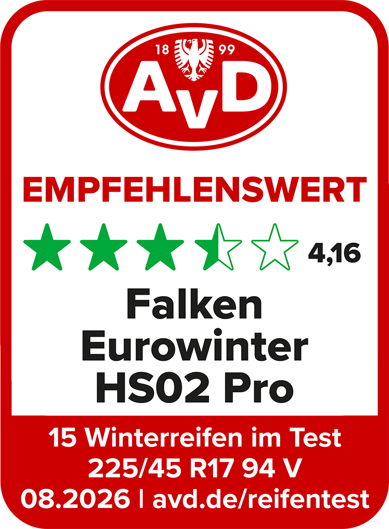 Winterreifentest Siegel 2026 - Falken Eurowinter HS02 Pro© AvD