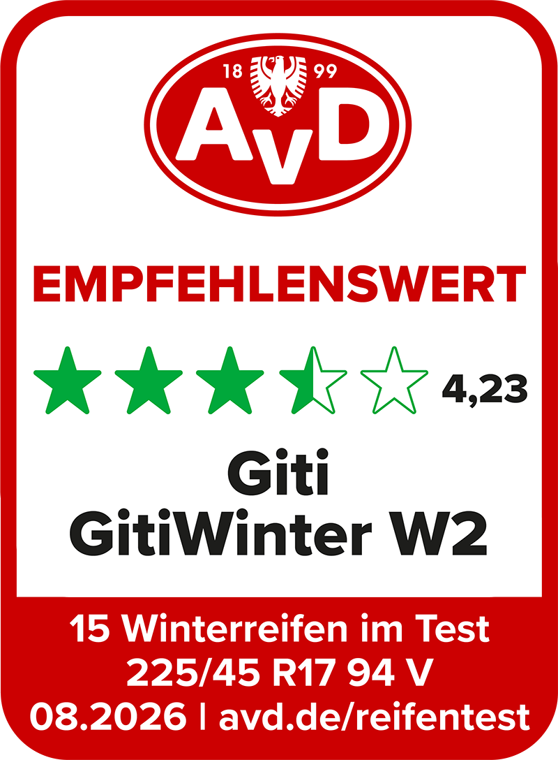Winterreifentest Siegel 2026 - Giti GitiWinter W2© AvD