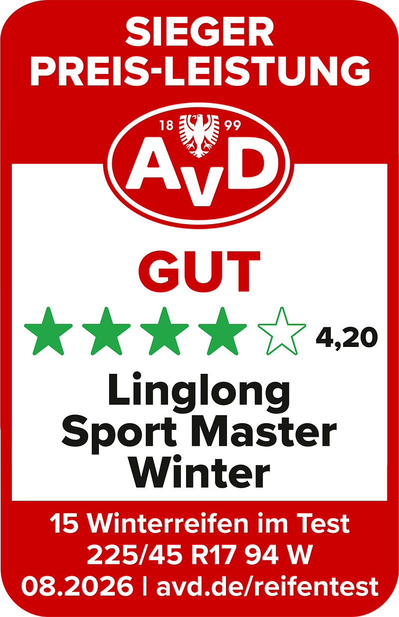 Winterreifentest Siegel 2026 - Linglong Sport Master Winter© AvD