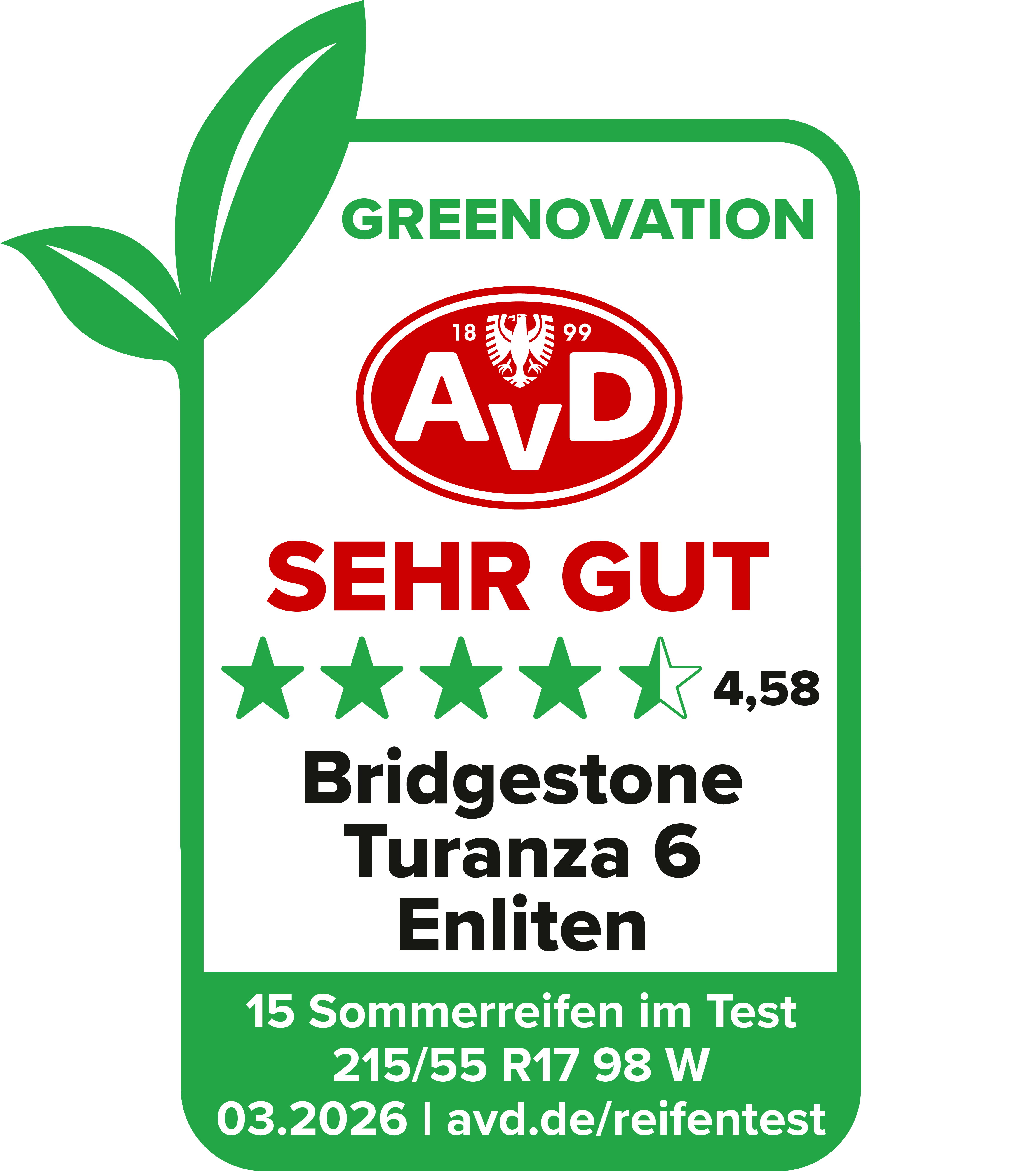 Siegel_SR_215_55_R17_Green_Sehrgut_Bridgestone_Turanza6_DEU_rgb_RZ